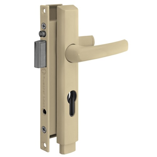 Austral Elegance Push 2 Go Hinged Security Door Lock Set Less Cylinder in Primrose Gloss - ELP2G/PRGL