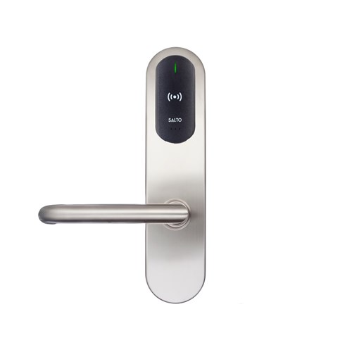 SALTO XS4 Original Plus ANSI Half Escutcheon HSE with Z handles, Satin Stainless Steel 8mm spinde. For Indoor Use