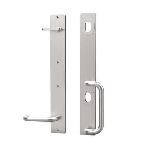 AMS Dual Lock Lever Handle Pair Handles with Turn Snib RH Stainless - DLLH33 T SS - Pair RH