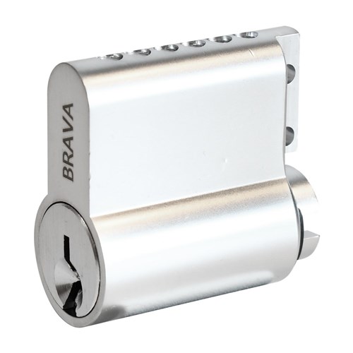 BRAVA Metro 90555 Modular Keyed Cylinder Section LW4 Profile KD Satin Chrome