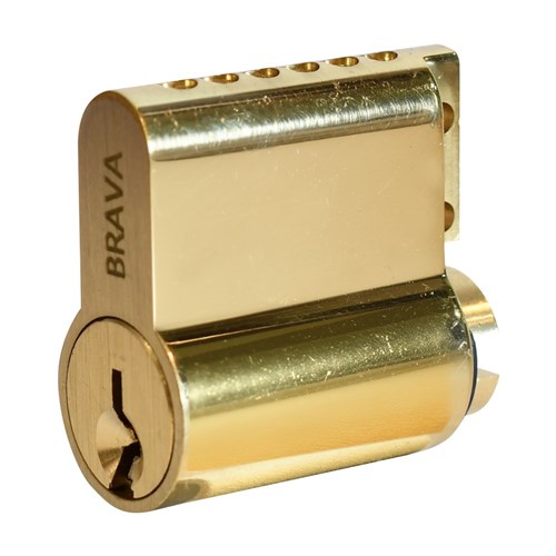BRAVA Metro 90555 Modular Keyed Cylinder Section LW5 Profile KD Satin Brass
