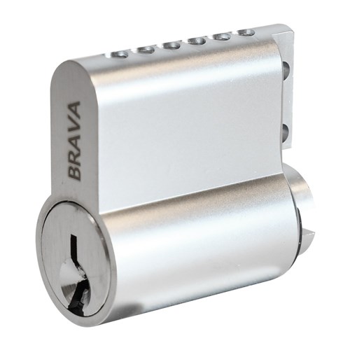 BRAVA Metro 90555 Modular Keyed Cylinder Section LW5 Profile KD Satin Chrome