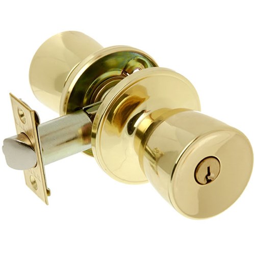 BRAVA Urban Tiebolt Tulip Entrance Knob Set LW4 Profile KD with Adjustable 60/70mm Backset Polished Brass - BRT6700B