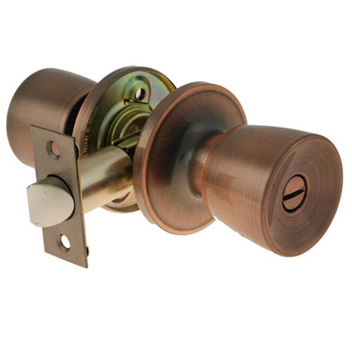 BRAVA Urban Tiebolt Tulip Privacy Knob Set Adjustable 60/70mm Backset Antique Copper - BRT6910B