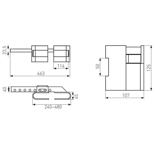 ABUS Container Lock Adjustable No Drilling Less Padlock - CONHASP205