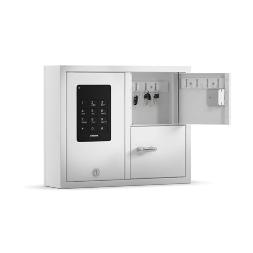 Creone KeyBox Basic 9002B With Backup Battery, 16 Key Hook Capacity, 2 Door Unit - 1413101