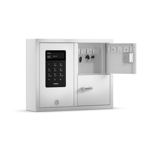 Creone KeyBox System 9002S With Backup Battery, 16 Key Hook Capacity, 2 Door Unit, Audit Trail  - 1413111