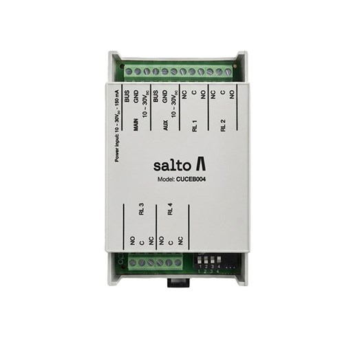 SALTO BLUEnet Expander with 4 Relay Outputs, Grey Housing and Australian Power Supply - CUCEB004GAU