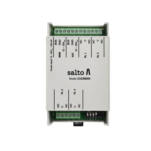 SALTO BLUEnet Expander with 4 Relay Outputs, No Housing and Australian Power Supply - CUCEB004NAU