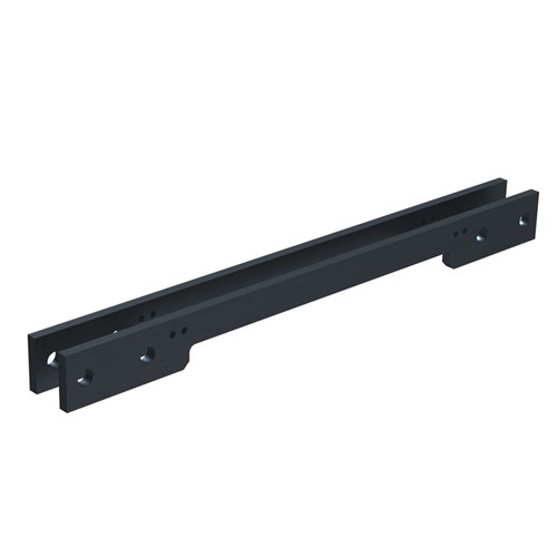 D&D Guide Rail Mounting Plate for Slimline Vertical Hydraulic Gate Closer For Mounting to Fence Pickets Black - DCAC632-9004