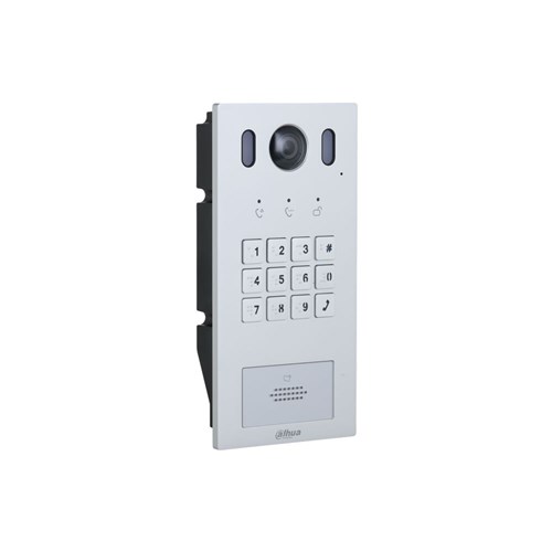 Dahua 2-Wire or IP Silver Residential Intercom Door Station with 2MP Camera, IP65 and IK08 - DHI-VTO3222E-P