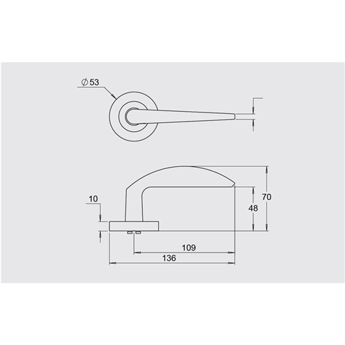 Dormakaba Furniture Coastal Round Rose Pair with 25 Lever SSS - 4300/25SSS