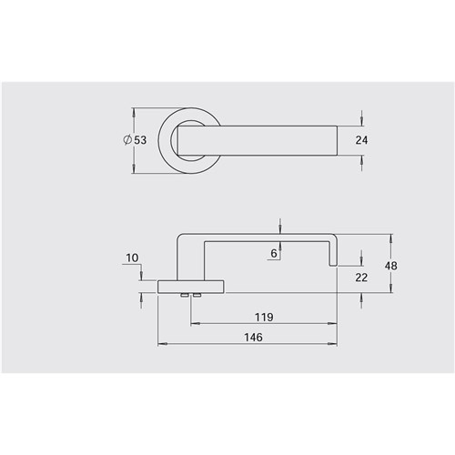 Dormakaba Furniture Vision Round Rose Pair with 12 Lever SX - 8300/12SX