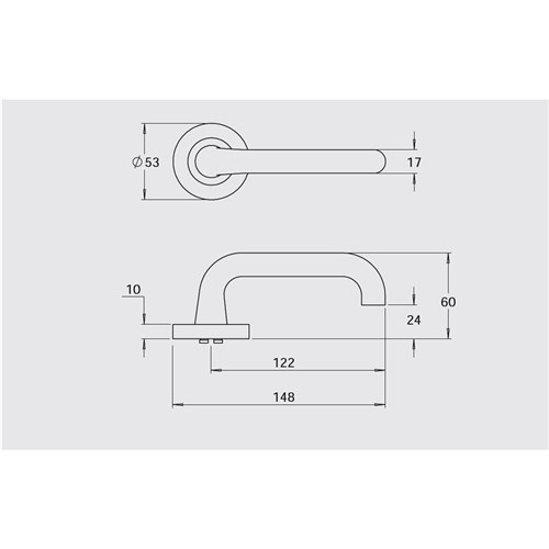 Dormakaba Furniture Vision Round Rose Pair with 18 Lever SX - 8300/18SX