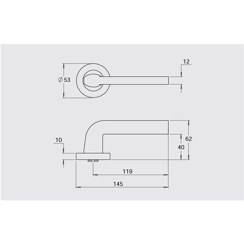 Dormakaba Furniture Vision Round Rose Pair with 1 Lever SX - 8300/1SX