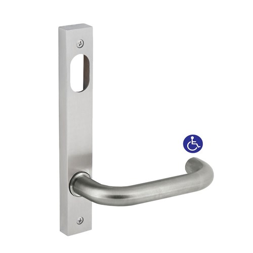 dormakaba Furniture Narrow Square End Plate Visible Fix with Cylinder Hole & 70 Lever SSS - 6401/70SSS 9400000016592