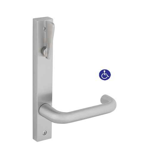 Dormakaba Furniture Narrow Style Plate with Disabled Lever Turn and Noosa Lever Right Hand - 6407/30GR