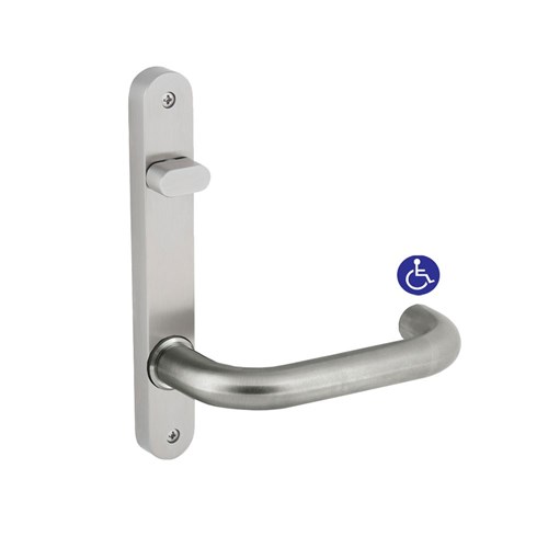dormakaba Furniture Narrow Round End Plate Visible Fix with Turnsnib & 70 Lever SSS - 6503/70SSS 9400000016599