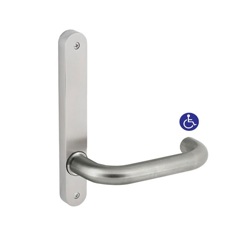 dormakaba Furniture Narrow Round End Plate Visible Fix with 70 Lever SSS - 6506/70SSS 9400000016601