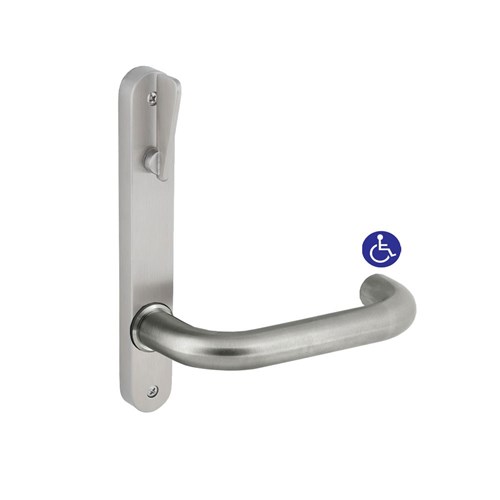dormakaba Furniture Narrow Round End Plate Visible Fix with Disabled Turn & 70 Lever SSS - 6507/70SSS 9400000016602