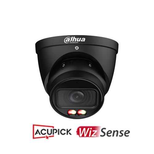 Dahua WizSense Series 8MP Black Eyeball Network Camera with 2.7-13.5mm Varifocal Lens, AcuPick Technology and White Light LED, IP67 - DH-IPC-HDW3867T-ZS-IL-ANZ-BLK