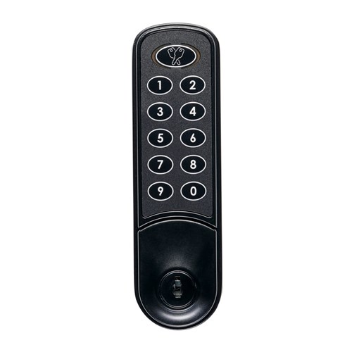 Lock Focus Nimbus Electronic Digital Cam Lock with Key Override Black - 3960