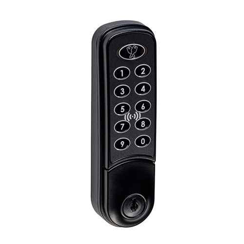 Lock Focus Nimbus Digital Combination Cam Lock with Key Override Suit Timber Fix 24mm Black - I/3963211B