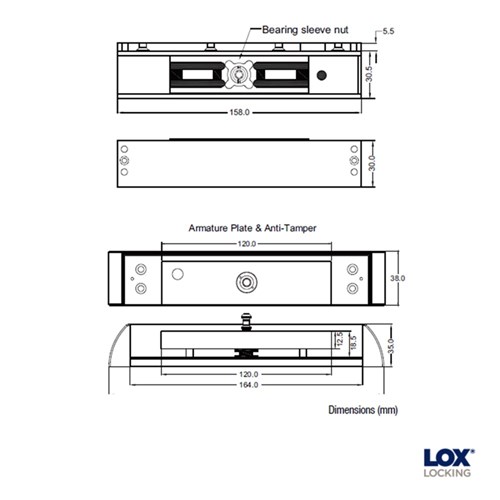 LOX Outward opening Mechanical Electro Magnetic Lock - MML2400