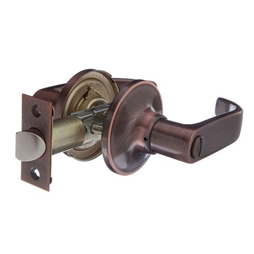 BRAVA Urban LN Series Tiebolt Privacy Lever Set Adjustable 60/70mm Backset Antique Copper - LN901B