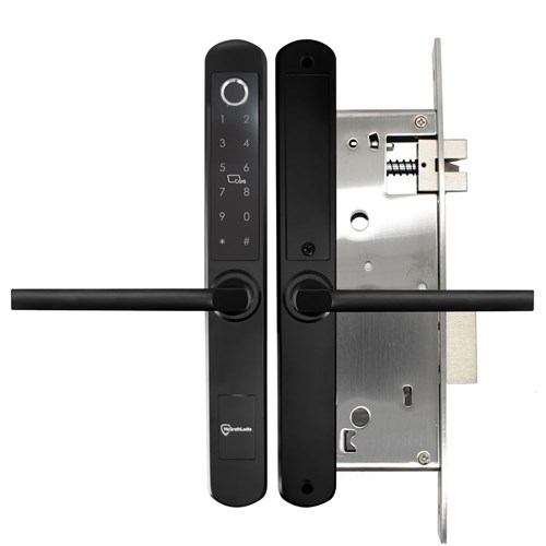 McGrath A210 Slimline Digital Lock, Black Finish with Euro Style 60mm Backset Mortice Lock