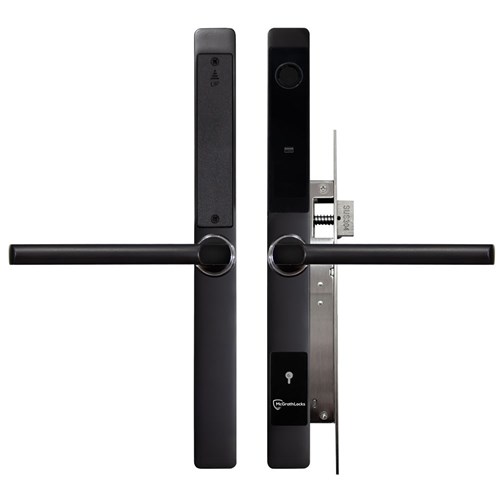 McGrath A231 Slimline Digital lock, Lever Handle, Black Finish with Euro Style 28mm Backset Mortice Lock