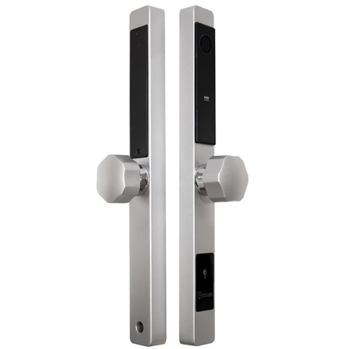 McGrath A231 Slimline Digital Lock, Hexagon Handle, Silver Finish with Euro Style 28mm Backset Mortice Lock