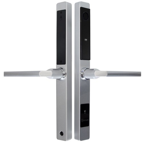 McGrath A231 Slimline Digital lock, Lever Handle, Silver Finish with Euro Style 28mm Backset Mortice Lock