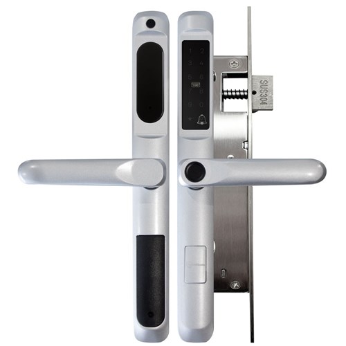 McGrath A236 Slimline Digital Lock, Silver Finish with Euro Style 35mm Backset Mortice Lock