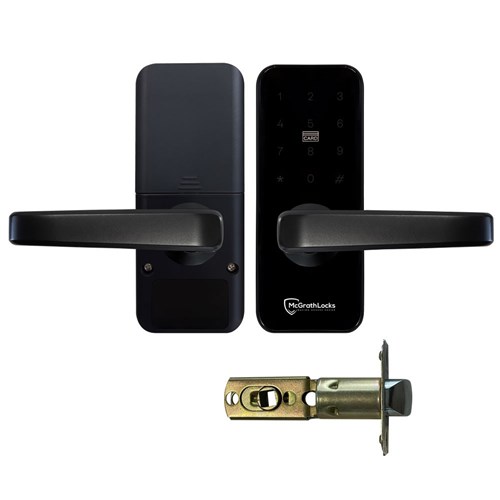 McGrath Albion Digital Lock, Black Finish with 60/70mm Adjustable Backset Tubular Latch