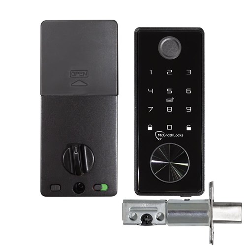 McGrath X3 Digital Deadbolt, Black Finish with 60/70mm Adjustable Bolt