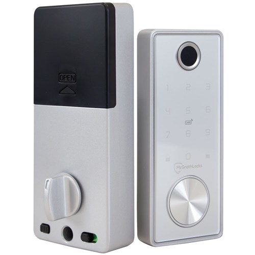 McGrath X3 Digital Deadbolt, Silver Finish with 60/70mm Adjustable Bolt