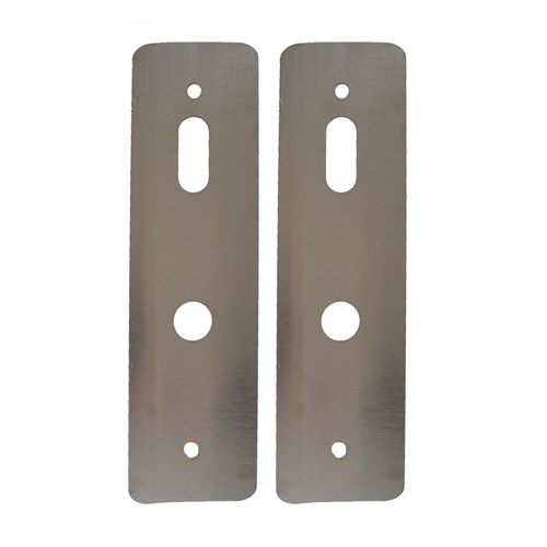 McGrath Locks Scar Plates for Hamilton Lock, 300x85x1.5mm, 304 Satin Stainless Steel, Packet of 2