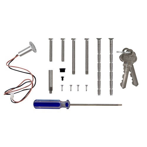 McGrath Locks Kedron Smart Deadbolt, Tempered Glass Screen with Fingerprint, Black Finish with 60/70mm Adjustable Bolt