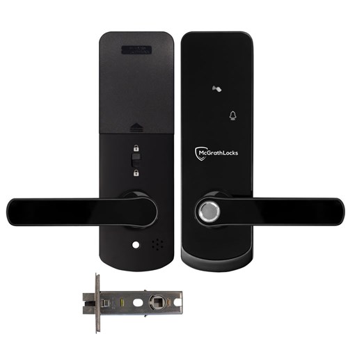 McGrath NX1 Digital Lock, Black Finish with 60mm Backset Tubular Latch