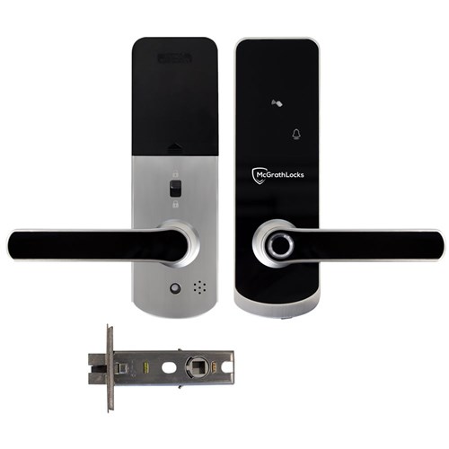 McGrath NX1 Digital Lock, Nickel Silver with 60mm Backset Tubular Latch