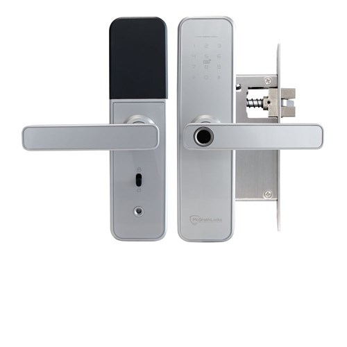 McGrath NX5 Digital Lock, Nickel Silver Finish with Euro Style 60mm Backset Mortice Lock