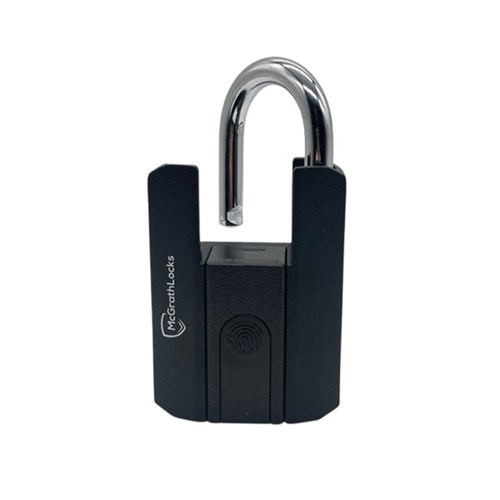 McGrath Locks Padlock With Fingerprint, BLE and Key Override, IP67 Rating