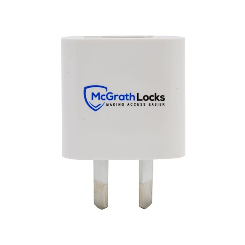 McGrath Locks Wall Adaptor, 240v With 2 USB Ports to Suit Gateways