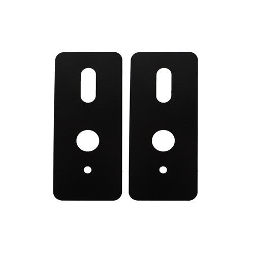 McGrath Locks Scar Plates for Windsor and Albion Locks, 210x90x1.5mm, Mild Steel Powder Coated Matt Black, Packet of 2