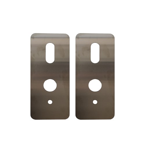 McGrath Locks Scar Plates for Windsor and Albion Locks, 210x90x1.5mm, 304 Satin Stainless Steel, Packet of 2