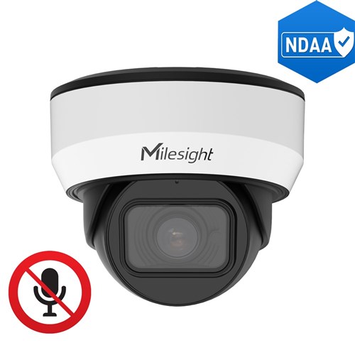 Milesight AI Mini Series 5MP Mini Dome Network Camera with 2.8mm Fixed Lens, No Microphone, NDAA Compliant, IP67 and IK10 - MS-C5375-PD/Q