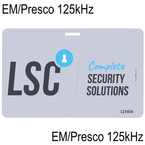 Neptune ISO Card EM/Presco 125kHz Colour Print 1 Side with slot punch - long side