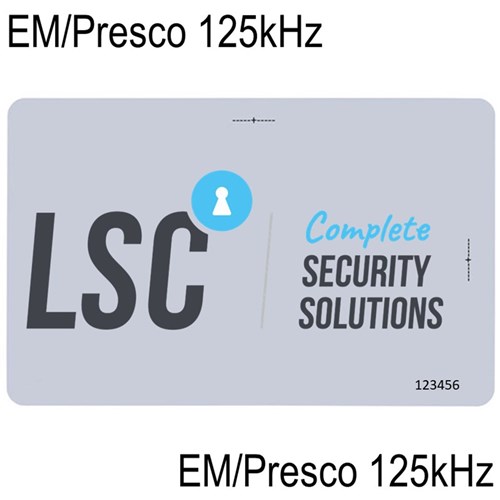 NEPTUNE EM 125kHz ISO CARD COLOUR PRINT 1 SIDE WITH SLOT PUNCH GUIDES