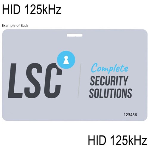 Neptune ISO Card HID 125kHz Colour Print 2 Side with slot punch - long side